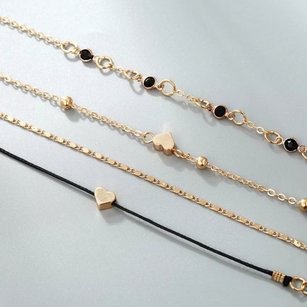 ♡Faith♡ 4 piece Anklet set - Picture 2 of 4